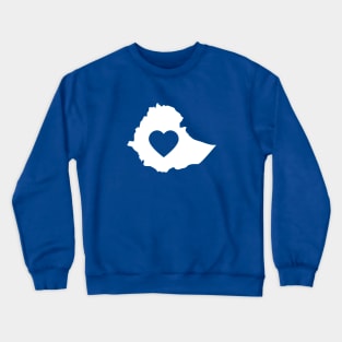 A piece of my heart is in Ethiopia (White) Crewneck Sweatshirt